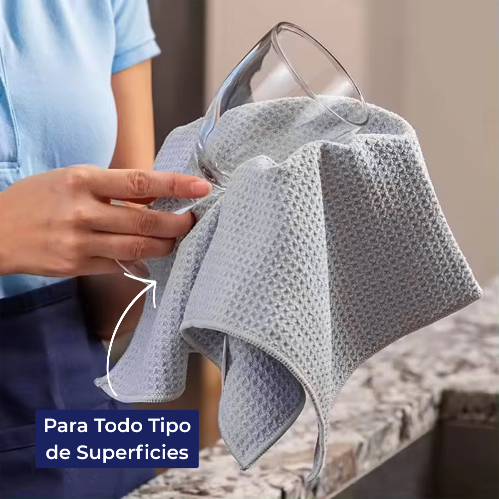 Set de paños de microfibra transparentes