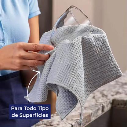Set de paños de microfibra transparentes