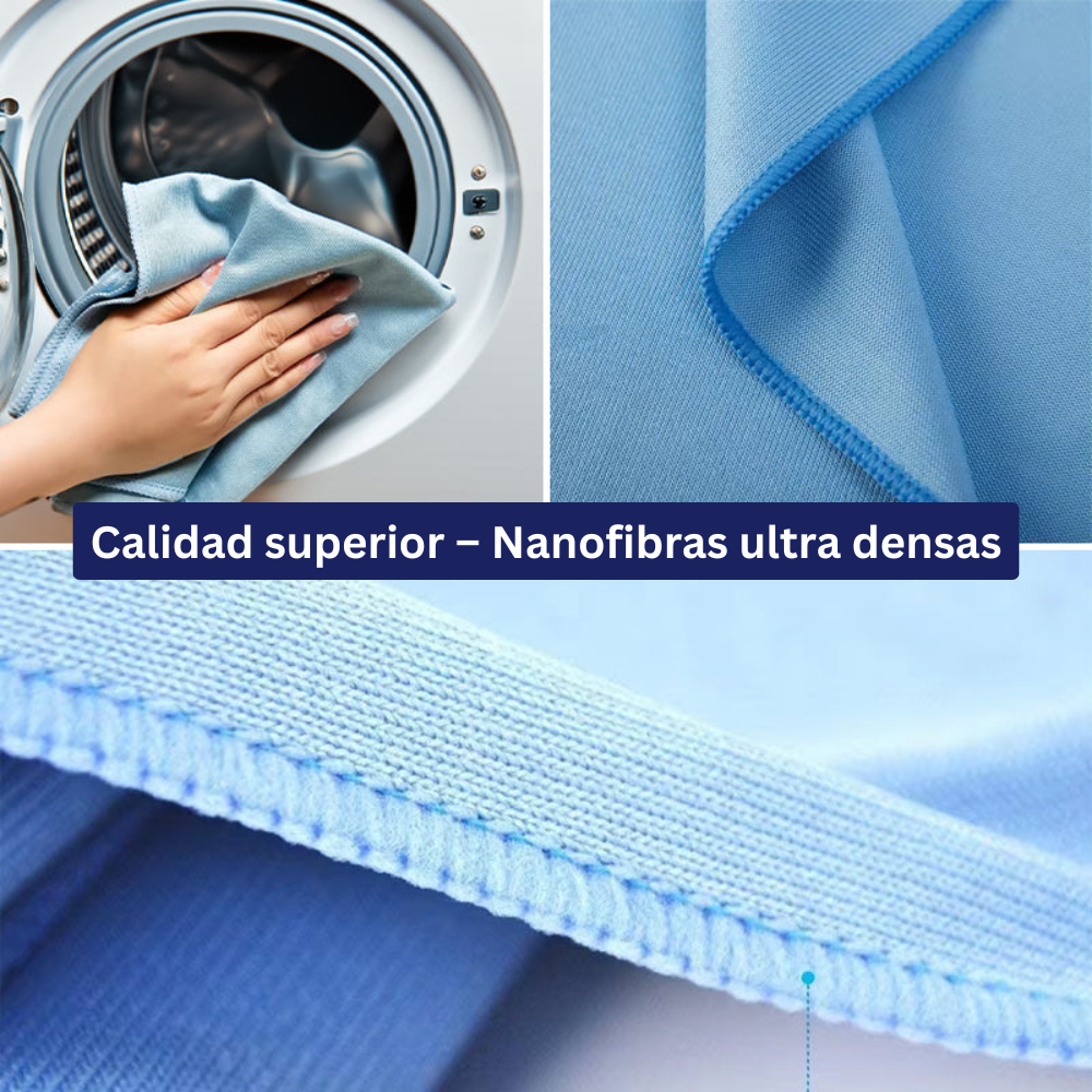 Set de paños de microfibra transparentes