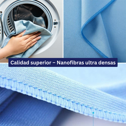 Set de paños de microfibra transparentes