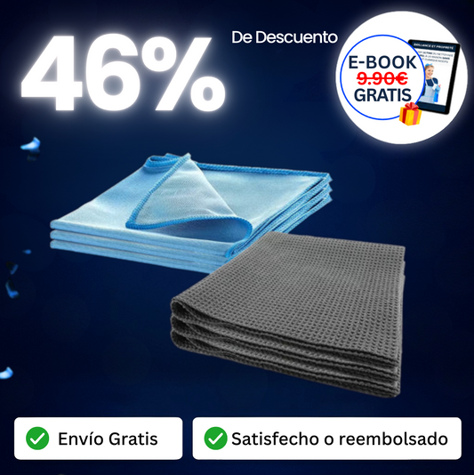 Set de paños de microfibra transparentes