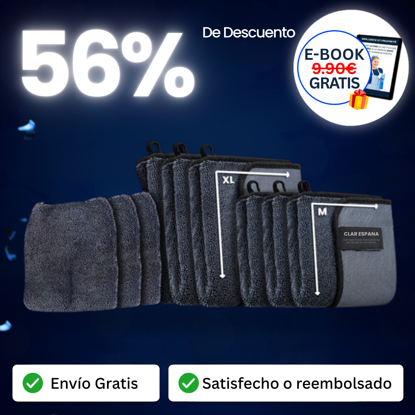 Trío de paños de microfibra