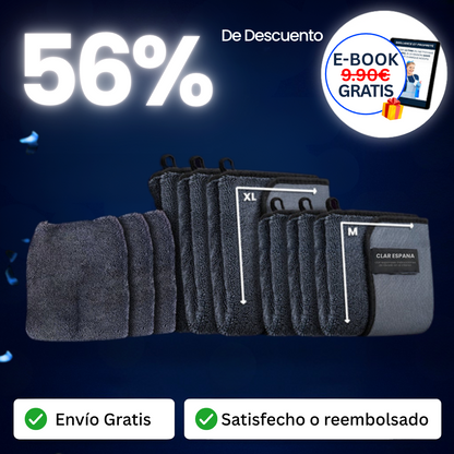 Trío de paños de microfibra