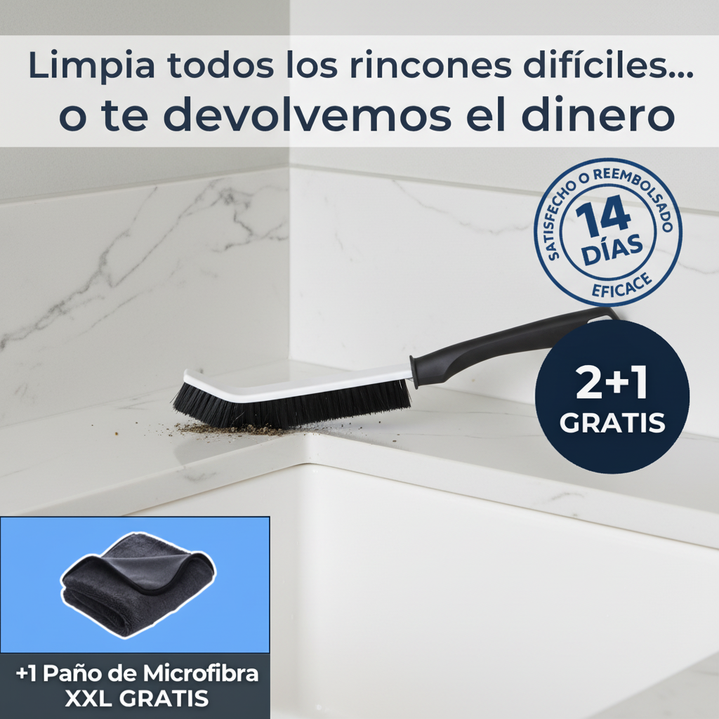 CepilloPro - Cepillo de limpieza para rincones difíciles